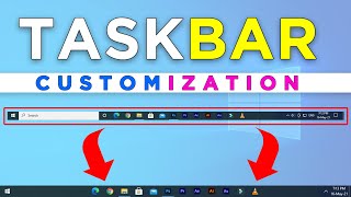 Taskbar Customization  Taskbar New Look in Windows 10  Taskbar Cool Look in Windows 10 [upl. by Bosson78]