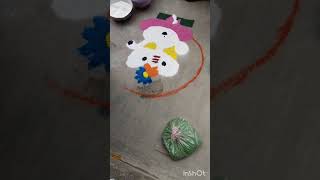 Deepavali special Kolam   rangoli  Kolam  Vinayagar Kolam   Pillayar Kolam  short vlog [upl. by Suzanne577]