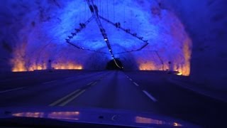 Worlds longest road tunnel 245 km152 mi Lærdalstunnelen in Norway [upl. by Omiseno]