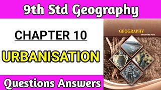 9th class geography chapter 10 questions and answers  Urbanization exercise ssc board [upl. by Eveivenej139]