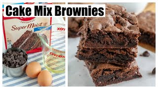 CAKE MIX BROWNIES  HOW TO MAKE BROWNIES  WHAT TO DO WITH CAKE MIX [upl. by Annawaj]