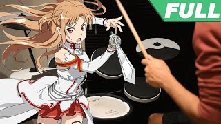 Sword Art Online OP Full 【Crossing Field】by LiSA  Drum Cover [upl. by Homans]