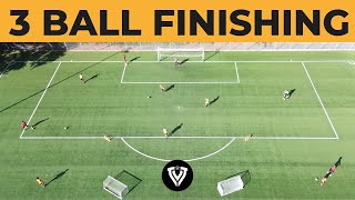 A Fun 3 Ball Finishing Exercise  Football  Soccer Drills  U13  U14  U15  U16 [upl. by Ominoreg62]