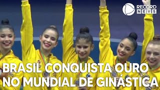 Brasil conquista ouro inédito em Mundial de Ginástica [upl. by Ocsirf]