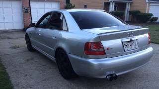 B5 S4 straight pipe exhaust [upl. by Johen]