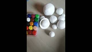 DIY Thermocol balls for solar system project [upl. by Ynohta]