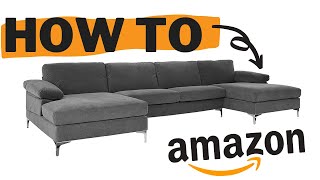 How to assemble couch from Amazon  Casa AndreaMilano UShape Sectional [upl. by Noellyn]