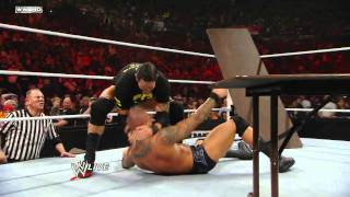 Raw John Cena vs Randy Orton  Tables Match [upl. by Ellenar]