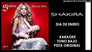 Shakira Dia de Enero  Karaoke tono bajo [upl. by Fenner188]