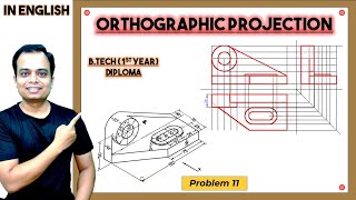 Orthographic ProjectionProblem 11 [upl. by Terrilyn]