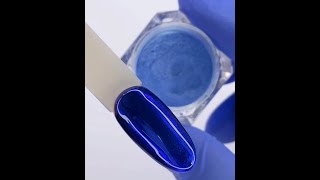 💙 Magic Powder Blu 💙applicazione polveri e pigmenti per nail art [upl. by Ttelrats950]