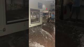 Terrifying flood wave engulfs bar Outrigger in RoiNamur Kwajalein Atoll [upl. by Enasus549]