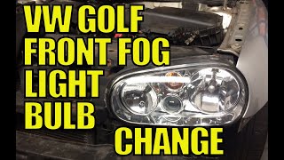 VW Golf Front Fog Light Bulb Change [upl. by Leunas]