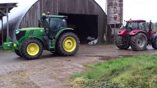 John Deere R6210 vs Case IH Puma 210 [upl. by Nosneb]