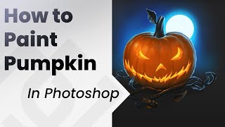 How to paint detail in photoshop  Pumpkin [upl. by Samohtnhoj]