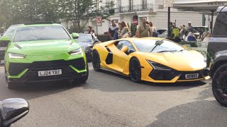 MILLIONAIRES Lifestyle in Summer London  SUPERCARSLimoRevuelto UrusMcLaren with Parking Ticket [upl. by Namad349]