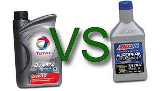 Total Quartz INEO ECS 5W30 vs Amsoil European Car Formula 5W30 [upl. by Fotzsyzrk313]