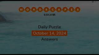 WordScapes October 14 2024 Answers [upl. by Annovoj]