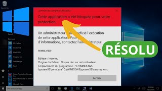 Cette Application a été Bloquée pour Votre Protection Windows 10 [upl. by Patt]