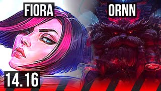 FIORA vs ORNN TOP  Legendary 500 games  EUW Master  1416 [upl. by Orella]