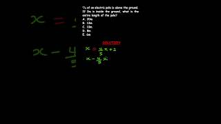 METRIC SYSTEM  FINDING THE LENGTH OF AN ELECTRIC POLE 45 ABOVE GROUND amp 2M INSIDE [upl. by Dugaid]