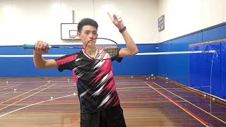 Badminton backhand low serve  How to improve your skills [upl. by Letnom954]