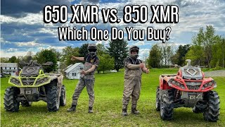 CanAm Outlander 650 vs 850 XMR Shootout  Which One Do You Buy  Is The 850 Really Worth 2k More [upl. by Aihsatan]