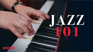 Jazz Piano 101 Beginner Piano Lesson [upl. by Elita]