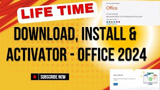 Get Install and activate Microsoft Office 2024 Legally for Free  Life Time [upl. by Rona]