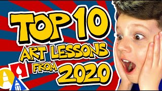 Top 10 Art For Kids Hub Lessons From 2020 [upl. by Notliw122]