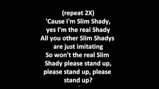 Eminem The Real Slim Shady lyrics [upl. by Annaillil]