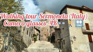 Walking tour 🔛🚶👓 Sermoneta Italy🇮🇹 cameraglasses 4k italy [upl. by Garcon]