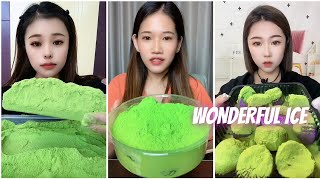 ASMR FOAM ICE EATING  MATCHA ICE EATING  RELAX VIDEO [upl. by Hpejsoj]