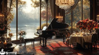 Soothing Jazz Melody In Cozy Living Room  Smooth Piano Jazz In Lakeside For Relaxing Study amp Work [upl. by Llehsal]