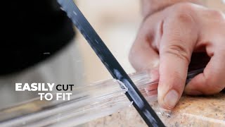 How to Replace  Install Eatelle Frameless Shower Door Ultra Clear Bottom Sweep Seal  Easy DIY [upl. by Dewitt]