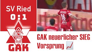 SV Ried ⚽️ GAK 0  1 Sieg gegen starke Rieder mit großartiger Schlussviertelstunde [upl. by Ydnarb]