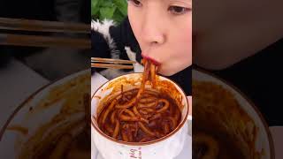 Chinese Spicy Noodles mukbang food eatingsounds eating noodles howtomakenewbreakfast [upl. by Elokkin]