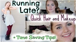 Running Late for School Quick Hair amp Makeup  Time Saving Tips  HauteBrilliance [upl. by Onileva]