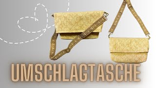 Umschlagtasche nähen Foldoverbag nähen [upl. by Nnylekoorb]