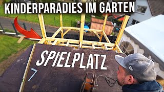 Richtigen Spielplatz bauen  KINDERPARADIES im Garten [upl. by Eneryt]