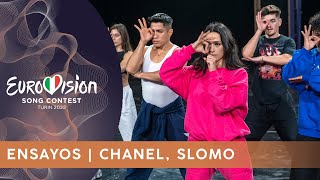 CHANEL ensaya SLOMO con KYLE HANAGAMI para EUROVISIÓN 2022  ENTREVISTA [upl. by Yeslah]