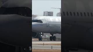 SAS Airbus A320Neo Short Takeoff at Gago Coutinho Airport [upl. by Cyndi]