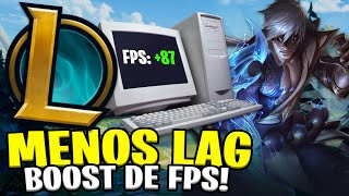 COMO RODAR LEAGUE OF LEGENDS NO PC FRACO  TIRAR LAG E TRAVAMENTOS DO LOL  AUMENTE O FPS DO LOL [upl. by Orianna]