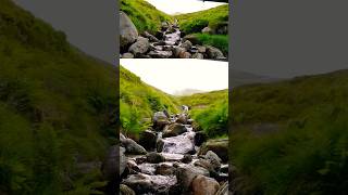 Allt An TSneachda flows gently down Anonach Mor Mountain Scotland scotland river [upl. by Nohtiek808]