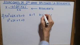 Ecuaciones de 2do Grado Aplicando la Resolvente [upl. by Firehs483]