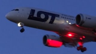 LOT Polish Boeing 787 Dreamliner SPLRE LOT 3 Landing Chicago OHare  ORD Plane Spotting HD [upl. by Oiciruam]