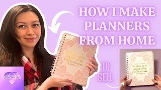 How I make my hardcover planners from home to sell smallbusiness planner workfromhome [upl. by Benn]