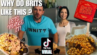 AMERICANS TRY BRITISH FOOD MONSTROSITIES THE SPUD BROTHERS [upl. by Jemima5]