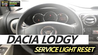 Dacia Lodgy Service Light Reset [upl. by Epilef83]