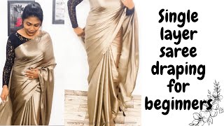 Single layer saree draping  tips and tricks  Malayalam saree draping [upl. by Jobe]